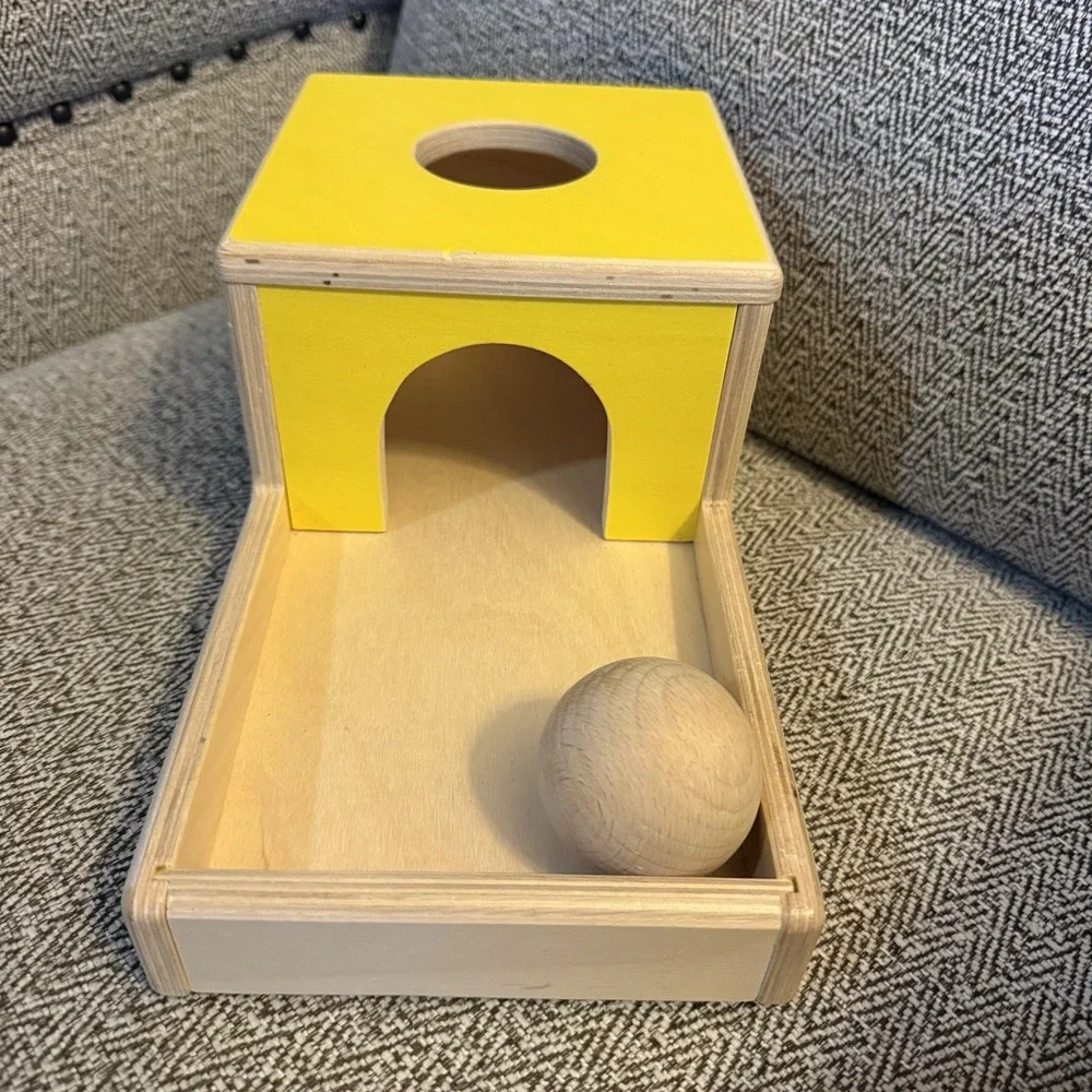 Lovevery Ball Drop Box The‎ Inspector 7 to 8 Months Wood Ball Montessori Toys